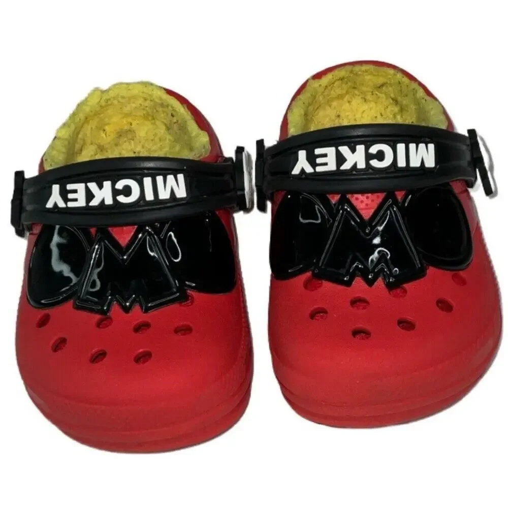 Crocs Kids' Classic Lined Disney Minnie, Mickey Mouse Shoes Size C6